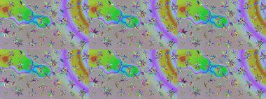 Soyut etnik raster çizim kalıbı. Arkaplan dokusu, duvar kağıdı, gri ve nötr renklerde çiçek teması. Kabile sanatı boho baskısı, klasik çiçek arkaplanı.