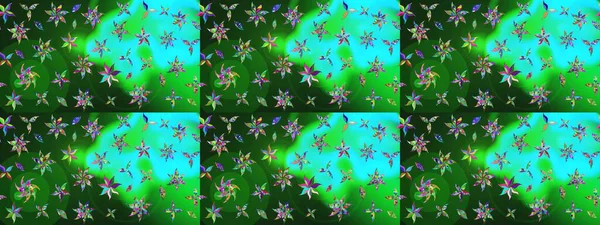 Güzel karalamalı çiçek desenli çizim. Raster illüstrasyonu. Güzel kumaş deseni. Küçük çiçekte sevimli çiçek deseni var..