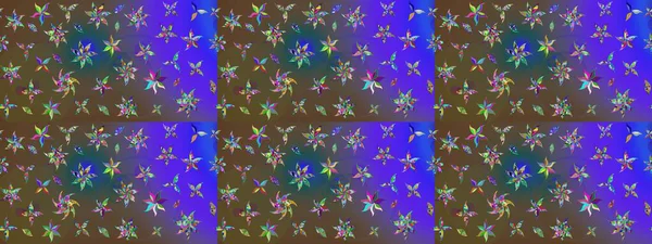 Küçük çiçekteki sevimli çiçek deseni. Raster illüstrasyonu. Tony 'nin kumaş kalıbını çiz. Modaya uygun kumaş deseni.