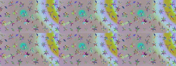 Renkli çizim kalıbı. Tarafsız ve gri renklerde şirin tekstil tarzında. Çiçek arkaplan. Çiçek duvar kâğıdı. Raster illüstrasyonu.