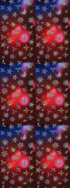 Çiçek deseni. Düz Çiçek Elementleri Tasarımı. Renkli Bahar Teması eskiz kalıbı. Raster çizimi. Güzel kumaş deseni..