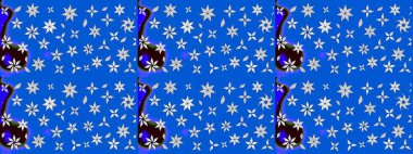 Mavi ve nötr renklerde çiçekler. Çiçekli karalama şeklinde Raster çiçek deseni. Nazikçe, güzel çiçek arkaplanı..