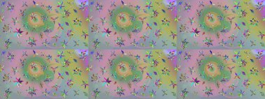 Raster güzel bir çiçek deseni çizmiş. Nazik romantik baskı. Tatil havası. Bahar mevsimi.