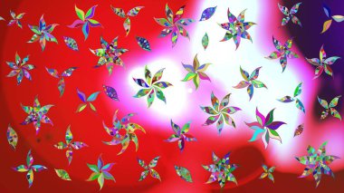 -kırmızı ve tarafsız çiçekler. Çiçek kompozisyonu. Çiçek arkaplan. Küçük çiçekte güzel bir desen var. Çiçek kolajı. Doğa. Raster deseni.