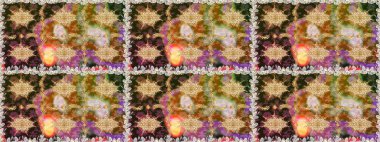 Çiçek deseni. Duvar kâğıdı barok, İspanyol kumaşı. Kusursuz raster arka plan. Kahverengi ve bej renklerde altın elementler. Şekil grafik deseni.