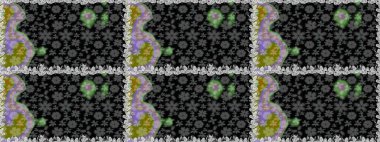 Çiçek deseni. Duvar kâğıdı barok, İspanyol kumaşı. Kusursuz raster arka plan. Kahverengi ve bej renklerde altın elementler. Şekil grafik deseni.