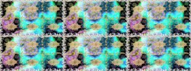 Çiçek deseni. Duvar kâğıdı barok, İspanyol kumaşı. Kusursuz raster arka plan. Kahverengi ve bej renklerde altın elementler. Şekil grafik deseni.