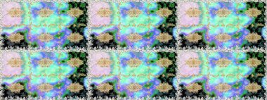 Çiçek deseni. Duvar kâğıdı barok, İspanyol kumaşı. Kusursuz raster arka plan. Kahverengi ve bej renklerde altın elementler. Şekil grafik deseni.