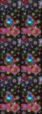 Zentangle soyut çiçekleri. Karalama çiçeği. Raster illüstrasyonu. Güzel kumaş deseni. Renkli Bahar Teması eskiz kalıbı. Düz Çiçek Elementleri Tasarımı.