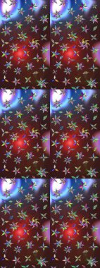 Anti-stres için soyut örnek sayfası. Raster illüstrasyonu. Kahverengi ve mor renklerde.