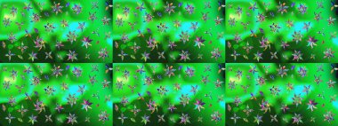 Renkli etnik çiçeklerle süslenmiş zarif bir eskiz şekli. Asya Tekstil 'inde Raster Çiçek İllüstrasyonu.