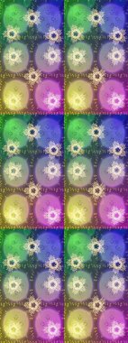 Tarafsız, mor ve yeşil renklerde izole edilmiş. Kar Tanesi Simgesi. Kar Tanesi Raster illüstrasyonu. Kış kar taneleri.