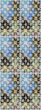 3 boyutlu çiçekler, pürüzsüz. Gri ve nötr renklerde. Raster illüstrasyonu.