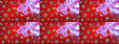 Çiçek desenli çizim. Raster illüstrasyonu. Asya tekstil tarzında. Güzel kumaş deseni. Renkli Bahar Teması eskiz kalıbı. Düz Çiçek Elementleri Tasarımı.