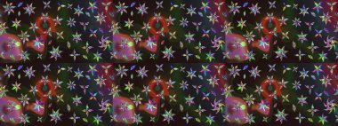 Raster güzel bir çiçek deseni çizmiş. Bahar mevsimi. Tatil havası. Nazik romantik baskı. Renkli çiçekler.