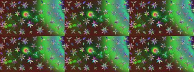 Raster çiçek desenli çiçek deseni, yapraklar, dekoratif elementler, sıçrama, lekeler, el çizimi kontur çizgileri ve Doodle çizim stili, grafik raster çizim çizimi.