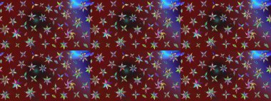 Gömlek, arka plan modelini çiz. Tropik çiçekler. Kırmızı ve kahverengi renkte çiçekler.