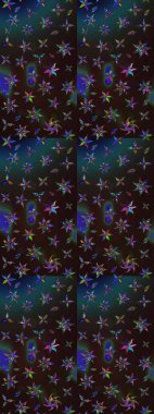 Şirin çiçekli eskiz deseni ve gri ve kahverengi renkli yapraklar, suluboya çiçek deseni, duvar kağıdı, kart ya da kumaş için fayanslı. Raster illüstrasyonu.