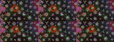 Şekil verilmiş çiçeklerle eskiz deseni. Süslü zentangle çizim dokusu, soyut çiçeklerle süslenmiş. Çiçek deseni duvar kağıdı, şablon dolguları ve web sayfası arkaplanı için kullanılabilir.