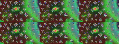 Tomurcukları çiçek olan sevimli bir çiçek deseni. Eskiz geçmişi. Raster illüstrasyonu. Kumaş, tekstil, duvar kağıdı baskısı için. Eski usul. Raster..