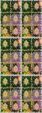 Çiçek deseni. Duvar kâğıdı barok, İspanyol kumaşı. Kusursuz raster arka plan. Kahverengi ve bej renklerde altın elementler. Şekil grafik deseni.