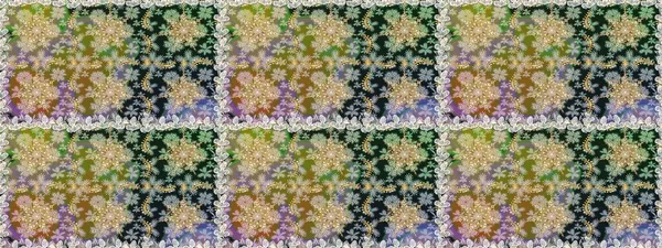 Kusursuz damaske klasik altın desen. Raster illüstrasyonu. Tekrarlayan elementlerle soyut arkaplan oluşturun. Gri ve nötr renklerdeki altın pürüzsüz desen altın elementlerle.