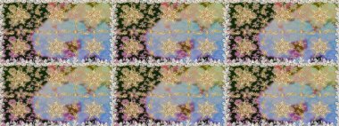 Gri ve nötr renklerde altın element. Barok tarzında altın çiçek süsü. Damask arkaplanı tekerrür ediyor. Antika altın tekrarlanabilir duvar kağıdı.