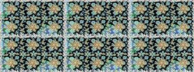 Damask pürüzsüz yineleme kalıbı. Tarafsız ve siyah renklerde altın element. Antika altın tekrarlanabilir duvar kağıdı. Barok tarzında altın çiçekli süs..