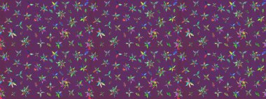 Kumaş, tekstil, duvar kağıdı baskısı için. Eski usul. Tomurcukları çiçek olan sevimli bir çiçek deseni. Eskiz geçmişi. Raster illüstrasyonu. Raster..