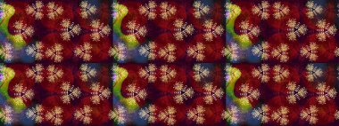 Çiçekli karalama şeklinde Raster çiçek deseni. Kırmızı ve kahverengi renkte çiçekler. Yumuşak, bahar çiçekli arka plan.