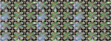 Raster oryantal süs. Geleneksel klasik altın desen. Gri ve siyah renklerdeki altın desenli altın elementler. Barok tarzında kusursuz bir doğulu süsü..