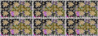 Barok tarzında kusursuz bir doğulu süsü. Gri ve nötr renkler üzerine geleneksel altın pürüzsüz desen.