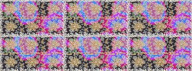 Gri ve nötr renklerde desen. Raster Golden Mehndi kusursuz desen. Kına dövmeli süs çiçekleri, altın çıkartmalar, mehndi ve yoga tasarımı, kartlar ve parmak izleri..