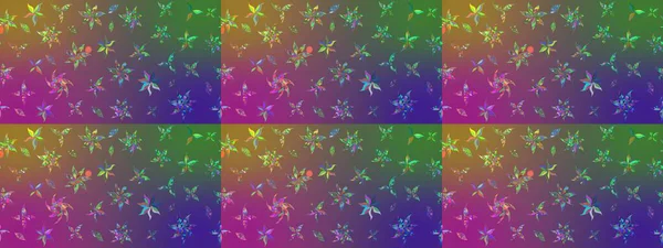 Çiçek desenli eskiz. Gömlek baskısı için çiçek boyası. Mor ve yeşil renkte çiçekler.