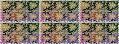 Paisley 'ler zarif çiçek desenli arkaplan duvar kâğıdı çizimleri. Klasik stil, güzel, üç boyutlu sanat eseri, altın ve gri desenli çiçek yaprakları ve süslemeleri var..