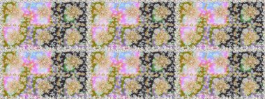 Paisleys zarif çiçek desenli arkaplan duvar kâğıdı çizimi klasik stil, modern 3D çizgili sanat eseri altın ve nötr desenli çiçek yaprakları ve süslemeleri..