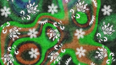 Raster illüstrasyonu. Tekstil veya kitap kapakları, imalat, duvar kağıtları, baskı, hediye paketi ve yapıştırma kitabı için çiçek eskizi geçmişi. Küçük ölçekli çiçeklerdeki basit sevimli desen.