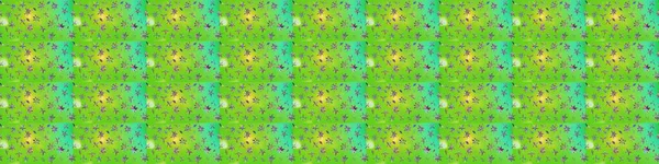 Çiçek desenli çizim. Raster illüstrasyonu. Asya tekstil tarzında. Yeşil ve sarı renkli çiçekler. Renkli Bahar Teması eskiz kalıbı. Düz Çiçek Elementleri Tasarımı.