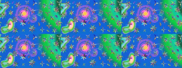 Raster çiçek desenli çiçek deseni, yapraklar, dekoratif elementler, sıçrama, lekeler, el çizimi kontur çizgileri ve Doodle çizim stili, grafik raster çizim çizimi.