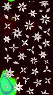 Küçük çiçekteki sevimli çiçek deseni. Modaya uygun kumaş deseni. Raster illüstrasyonu. Tony 'nin kumaş desenini çiz.