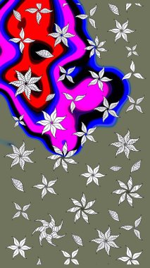 Şatafatlı bahar bahçesi dokusu. Flower eskiz arka planı. Raster illüstrasyonu. Çiçek deseni.