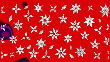 Raster illüstrasyonu. Kırmızı ve nötr renklerde çiçekler. Çizim çiçek deseni duvar kağıdı için kullanılabilir.