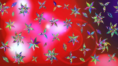 Raster güzel bir çiçek deseni çizmiş. Tatil havası. Bahar mevsimi. Nazik romantik baskı.