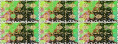 Çiçek deseni. Duvar kâğıdı barok, İspanyol kumaşı. Kusursuz raster arka plan. Kahverengi ve bej renklerde altın elementler. Şekil grafik deseni.