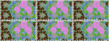 Çiçek deseni. Duvar kâğıdı barok, İspanyol kumaşı. Kusursuz raster arka plan. Kahverengi ve bej renklerde altın elementler. Şekil grafik deseni.