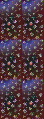 Küçük çiçekteki sevimli çiçek deseni. Güzel karalamalı çiçek desenli çizim. Güzel kumaş deseni. Raster illüstrasyonu.