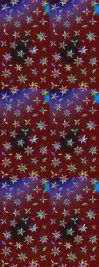 Çiçekli yaz çiçekleri. Küçük çiçekte güzel bir desen. Küçük renkli çiçekler. Moda baskıları için zarif bir şablon. Motley illüstrasyonu. Çizim.