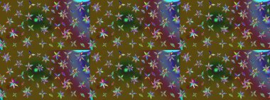 Eski usul küçük çiçekli şirin bir eskiz deseni. Moda arka planında parlak buketler. Kumaş, duvar kağıdı ve kağıt üzerine baskı yapmak için gelişen arka plan. Raster illüstrasyonu.