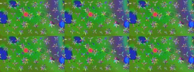 Çiçekli eskiz çizimi. Renkli çiçekler. Renkli Yaz Temalı eskiz kalıbı. Düz Çiçek Elementleri Tasarımı.