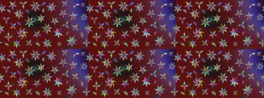 Çiçekli eskiz deseni. Suluboya çizimi. El çizimi. Kırmızı ve kahverengi renkte çiçekler.